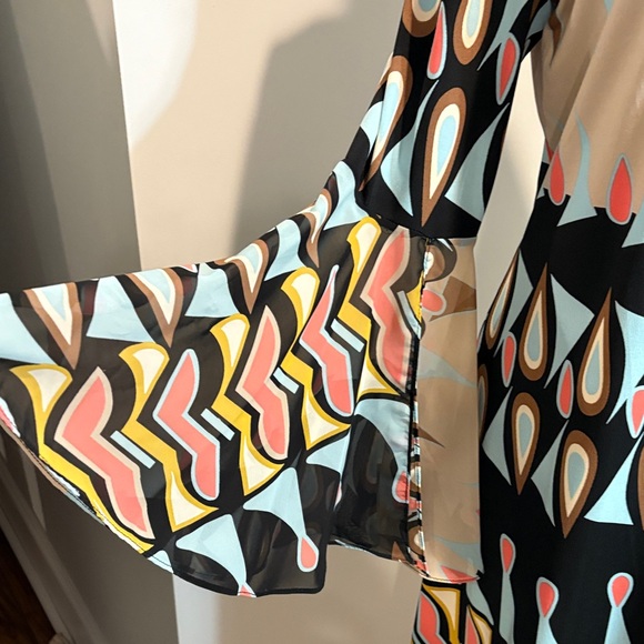 Multicolor Geometric Pattern Dress - Picture 2 of 2